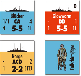 ■シミュレーションゲーム専門誌■【Command Magazine(コマンドマガジン) 】第136号『ストライク・ノース　HITLER STRIKES NORTH』 ユニット（一部抜粋）