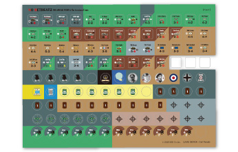 ■シミュレーションゲーム専門誌■【Command Magazine(コマンドマガジン) 】『北アフリカ戦線』駒シート（一部「クレタ侵攻」で使用するものあり）